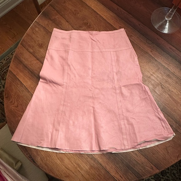 Light pink Mermaid Genuine leather Danier skirt Size 8 Medium - Picture 3 of 4